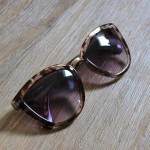 Loft Cat Eye Tortoise Gold Nose Piece Sunglasses